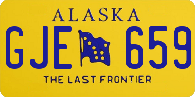 AK license plate GJE659