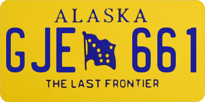 AK license plate GJE661