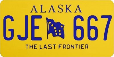 AK license plate GJE667