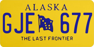 AK license plate GJE677