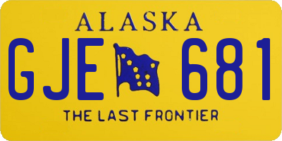 AK license plate GJE681