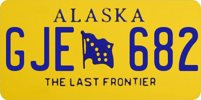 AK license plate GJE682
