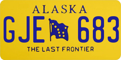 AK license plate GJE683