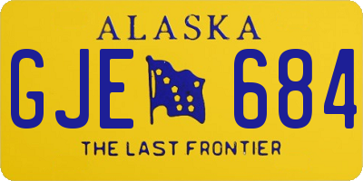 AK license plate GJE684