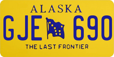 AK license plate GJE690