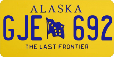 AK license plate GJE692
