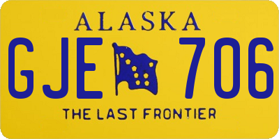 AK license plate GJE706