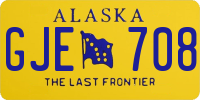 AK license plate GJE708