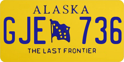 AK license plate GJE736