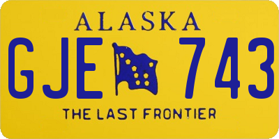 AK license plate GJE743