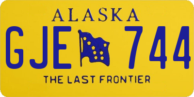AK license plate GJE744