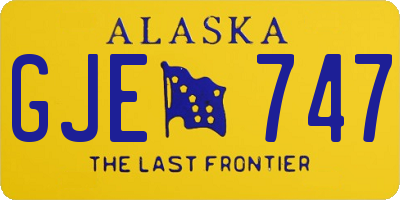AK license plate GJE747