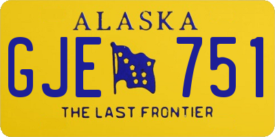 AK license plate GJE751