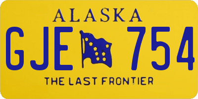 AK license plate GJE754