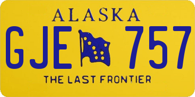 AK license plate GJE757