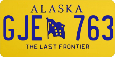 AK license plate GJE763
