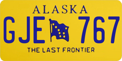 AK license plate GJE767