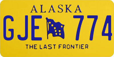 AK license plate GJE774
