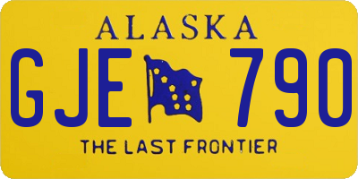 AK license plate GJE790