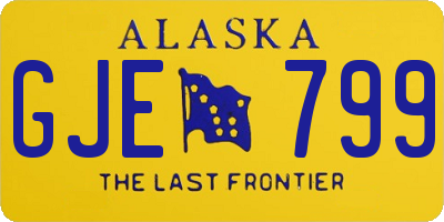 AK license plate GJE799