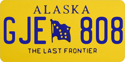 AK license plate GJE808
