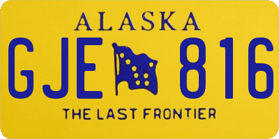 AK license plate GJE816