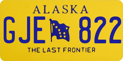 AK license plate GJE822