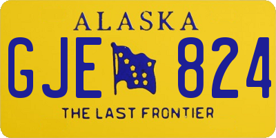 AK license plate GJE824