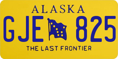 AK license plate GJE825