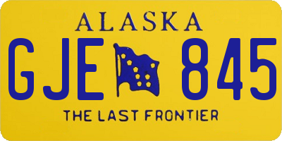 AK license plate GJE845