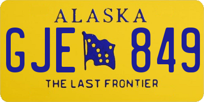 AK license plate GJE849