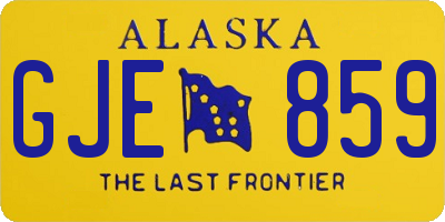 AK license plate GJE859