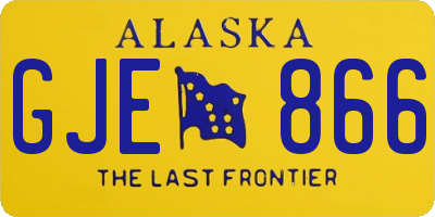 AK license plate GJE866