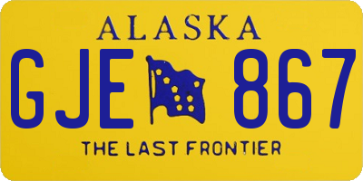 AK license plate GJE867