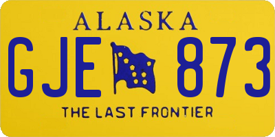 AK license plate GJE873