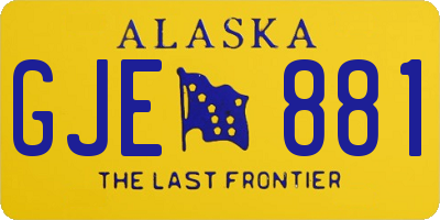AK license plate GJE881