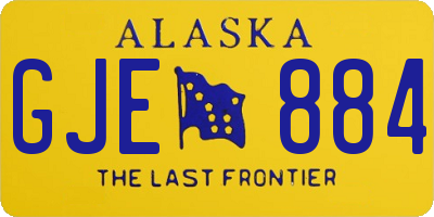 AK license plate GJE884