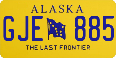 AK license plate GJE885