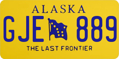 AK license plate GJE889