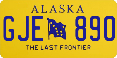 AK license plate GJE890