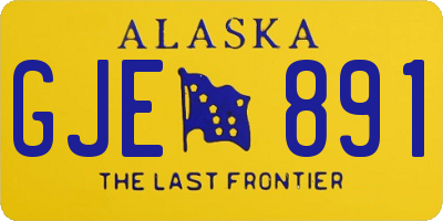 AK license plate GJE891