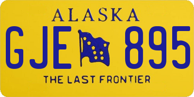 AK license plate GJE895