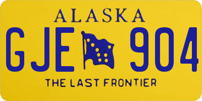 AK license plate GJE904