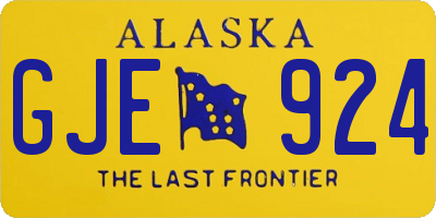 AK license plate GJE924