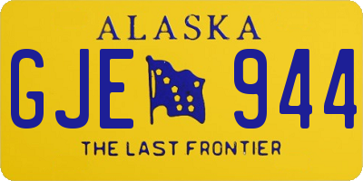 AK license plate GJE944