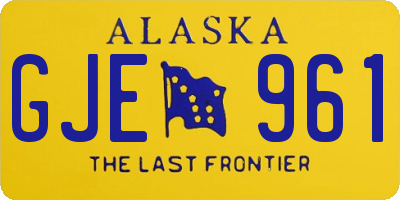 AK license plate GJE961