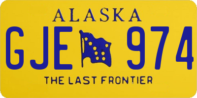 AK license plate GJE974