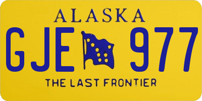 AK license plate GJE977