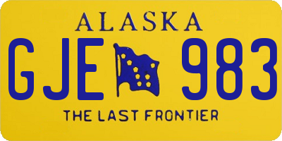 AK license plate GJE983
