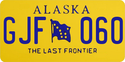 AK license plate GJF060